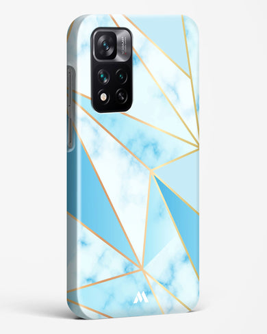 Marble Triangles Gold and Blue Hard Case Phone Cover (Xiaomi)