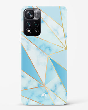 Marble Triangles Gold and Blue Hard Case Phone Cover-(Xiaomi)