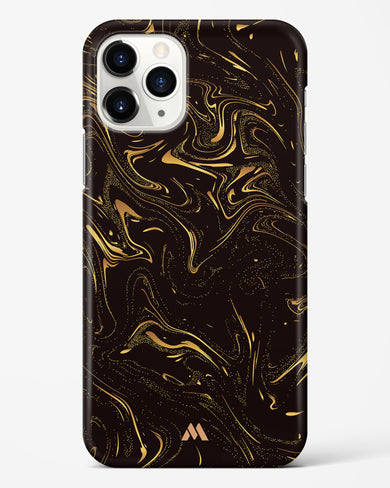Black Gold Marble Hard Case Phone Cover (Apple)