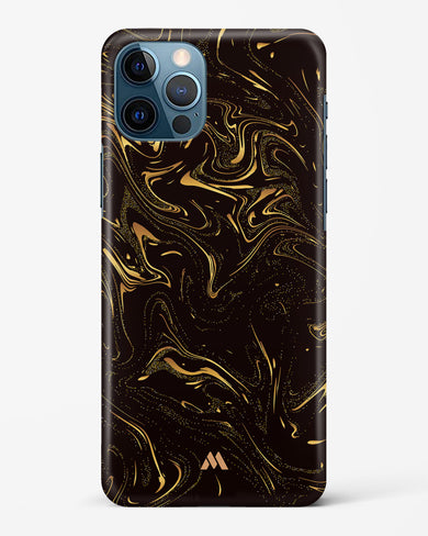 Black Gold Marble Hard Case Phone Cover (Apple)