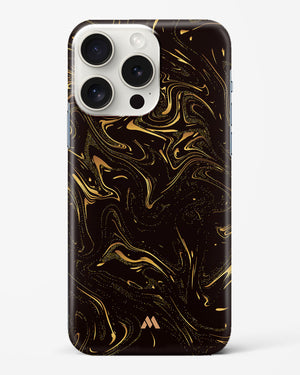 Black Gold Marble Hard Case iPhone 15 Pro