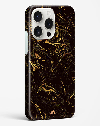 Black Gold Marble Hard Case Phone Cover (Apple)