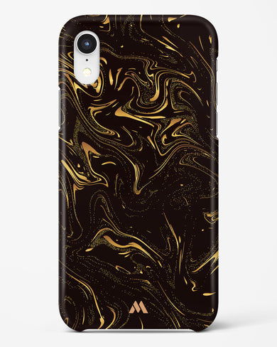 Black Gold Marble Hard Case Phone Cover (Apple)