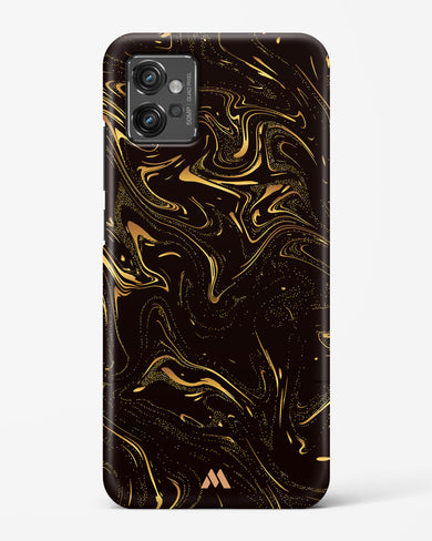 Black Gold Marble Hard Case Phone Cover (Motorola)