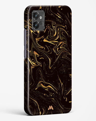 Black Gold Marble Hard Case Phone Cover (Motorola)