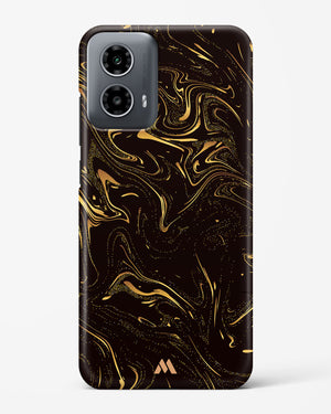 Black Gold Marble Hard Case Phone Cover (Motorola)