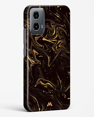 Black Gold Marble Hard Case Phone Cover (Motorola)