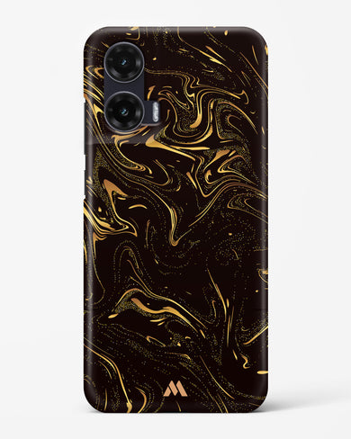 Black Gold Marble Hard Case Phone Cover (Motorola)