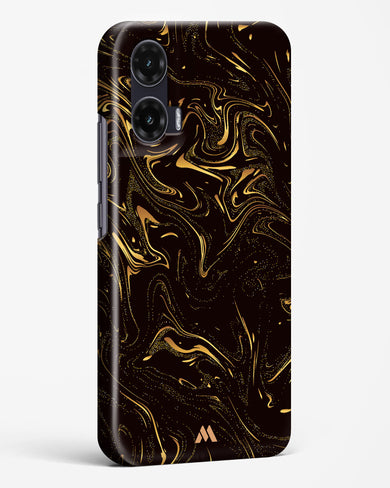 Black Gold Marble Hard Case Phone Cover (Motorola)