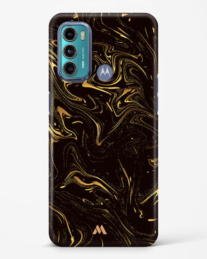 Black Gold Marble Hard Case Phone Cover (Motorola)