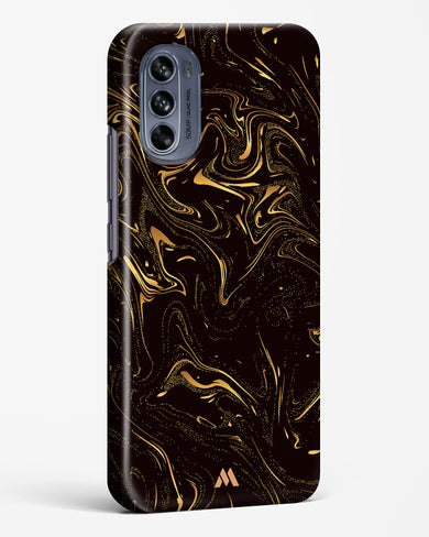 Black Gold Marble Hard Case Phone Cover (Motorola)