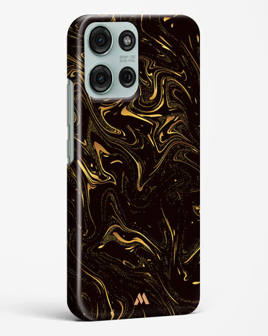 Black Gold Marble Hard Case Phone Cover (Motorola)