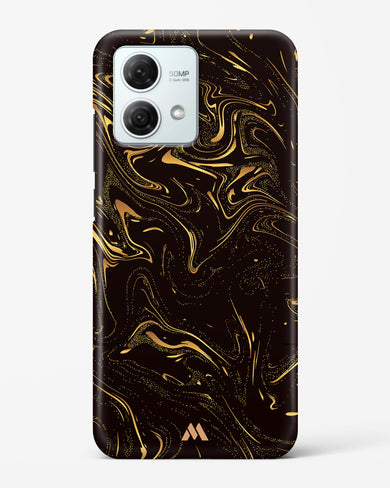 Black Gold Marble Hard Case Phone Cover (Motorola)