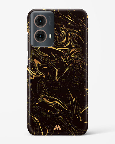 Black Gold Marble Hard Case Phone Cover (Motorola)