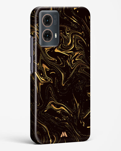 Black Gold Marble Hard Case Phone Cover (Motorola)