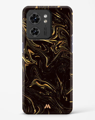 Black Gold Marble Hard Case Phone Cover (Motorola)