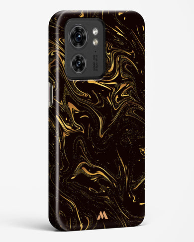 Black Gold Marble Hard Case Phone Cover (Motorola)