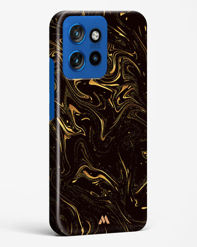 Black Gold Marble Hard Case Phone Cover (Motorola)