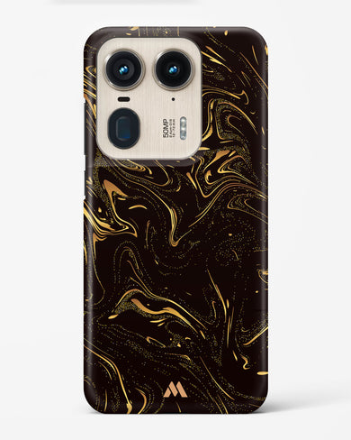 Black Gold Marble Hard Case Phone Cover (Motorola)