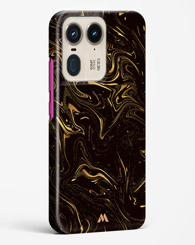Black Gold Marble Hard Case Phone Cover (Motorola)