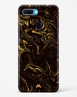 Black Gold Marble Hard Case Phone Cover-(Oppo)