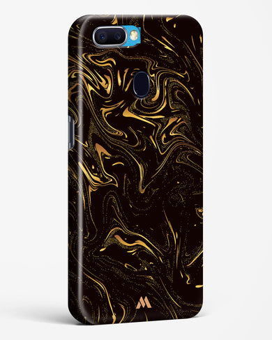 Black Gold Marble Hard Case Phone Cover-(Oppo)