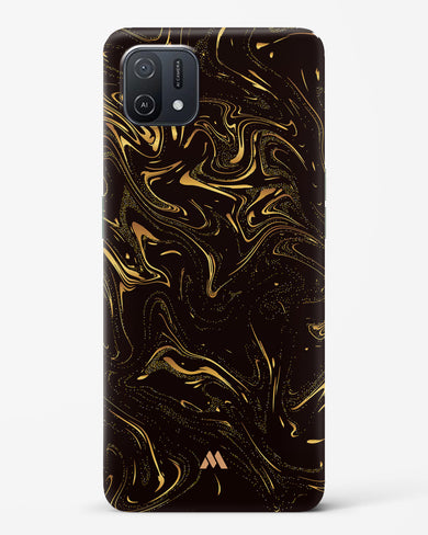 Black Gold Marble Hard Case Phone Cover-(Oppo)