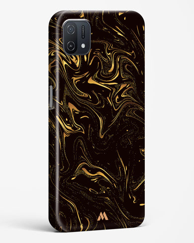 Black Gold Marble Hard Case Phone Cover-(Oppo)