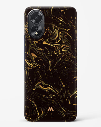 Black Gold Marble Hard Case Phone Cover-(Oppo)