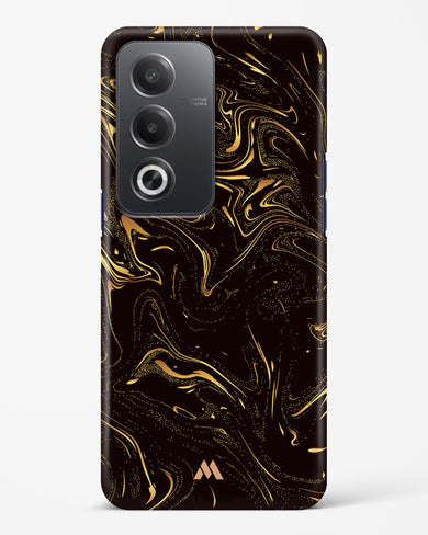 Black Gold Marble Hard Case Phone Cover (Oppo)