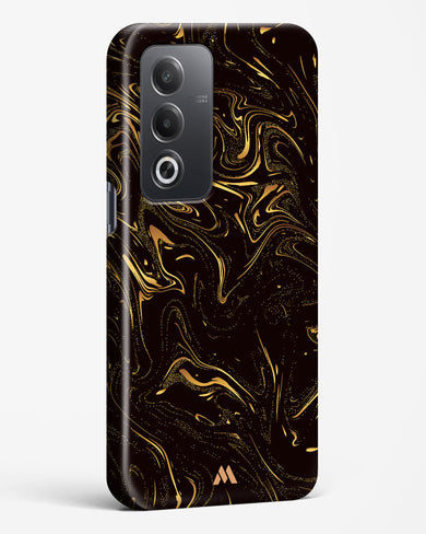 Black Gold Marble Hard Case Phone Cover (Oppo)