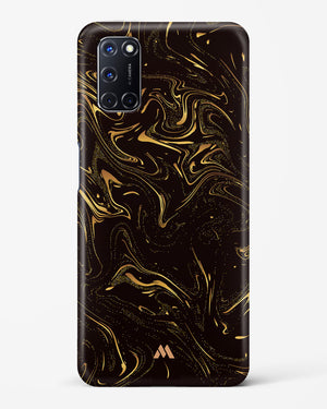 Black Gold Marble Hard Case Phone Cover-(Oppo)