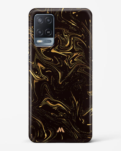 Black Gold Marble Hard Case Phone Cover-(Oppo)