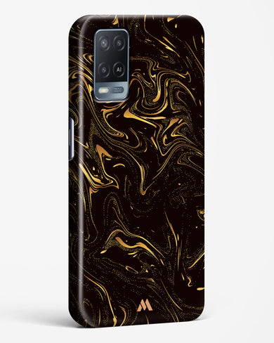 Black Gold Marble Hard Case Phone Cover-(Oppo)