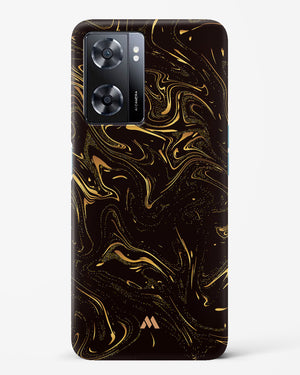 Black Gold Marble Hard Case Phone Cover-(Oppo)