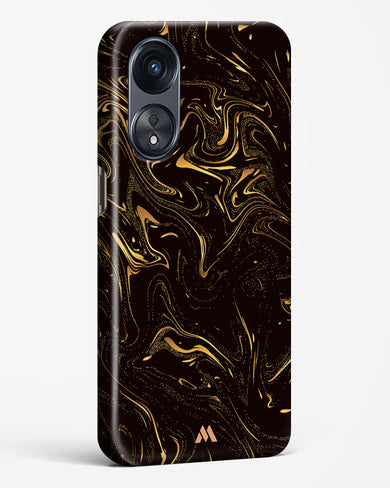 Black Gold Marble Hard Case Phone Cover-(Oppo)