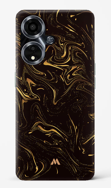 Black Gold Marble Hard Case Phone Cover (Oppo)