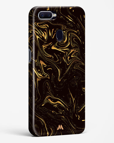 Black Gold Marble Hard Case Phone Cover-(Oppo)