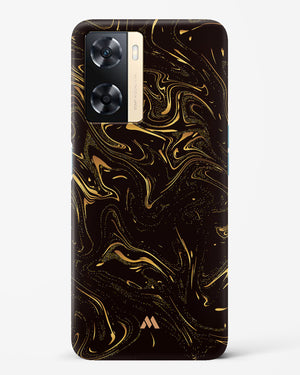 Black Gold Marble Hard Case Phone Cover-(Oppo)