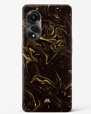 Black Gold Marble Hard Case Phone Cover (Oppo)
