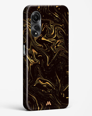 Black Gold Marble Hard Case Phone Cover (Oppo)