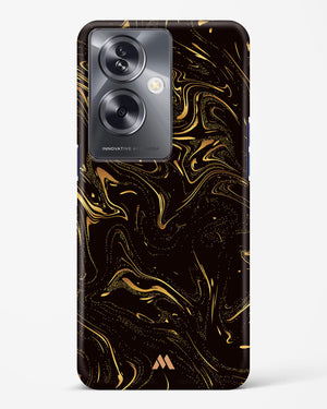 Black Gold Marble Hard Case Phone Cover (Oppo)