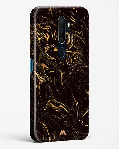 Black Gold Marble Hard Case Phone Cover-(Oppo)