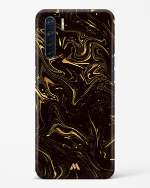 Black Gold Marble Hard Case Phone Cover-(Oppo)