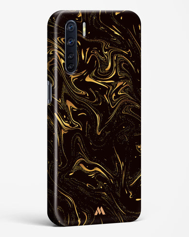 Black Gold Marble Hard Case Phone Cover-(Oppo)