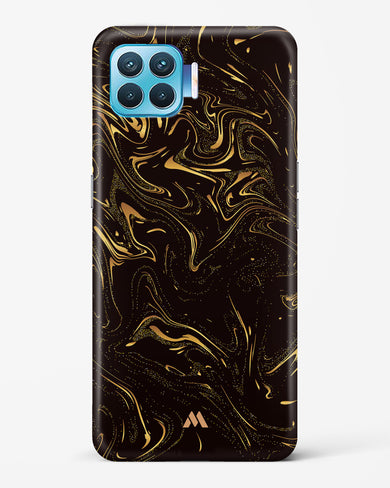 Black Gold Marble Hard Case Phone Cover (Oppo)