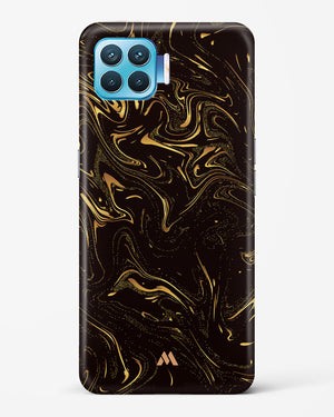 Black Gold Marble Hard Case Phone Cover-(Oppo)