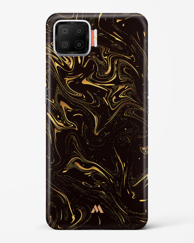 Black Gold Marble Hard Case Phone Cover-(Oppo)