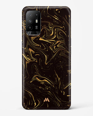 Black Gold Marble Hard Case Phone Cover-(Oppo)