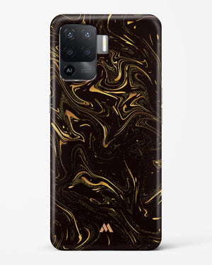 Black Gold Marble Hard Case Phone Cover-(Oppo)